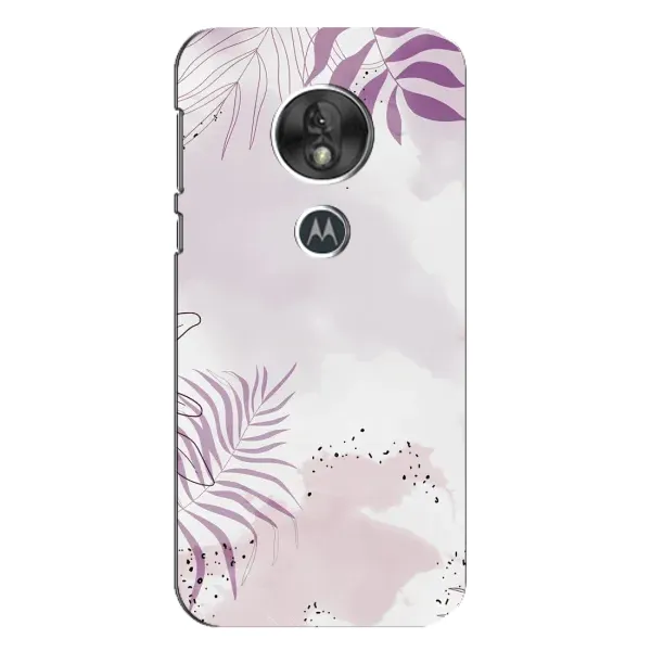 Чехол с принтом «Фиолетовые листья» для Motorola MOTO G7 Play
