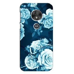 Чехлы (ART) Цветы на Motorola MOTO G7 Play (VPrint) (Голубые Бутоны)