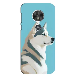 Чехол с Хаски для Motorola Moto G7 Play - (AlphaPrint) (Хаски арт)