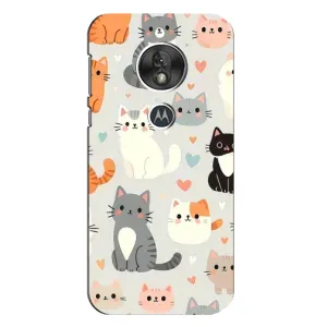 Чехол с рисунком кот на Motorola MOTO G7 Play (Коллаж котов)