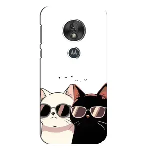 Чехол с рисунком кот на Motorola MOTO G7 Play (Коты в очках)