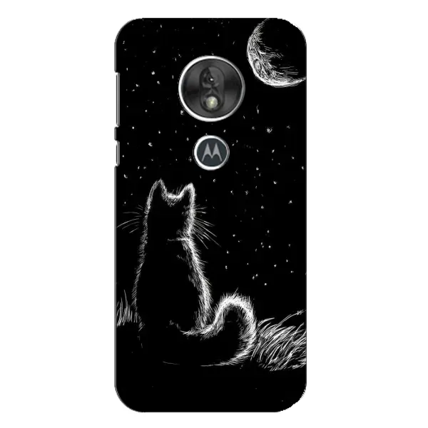 Чехол с принтом «Котик и луна» для Motorola MOTO G7 Play
