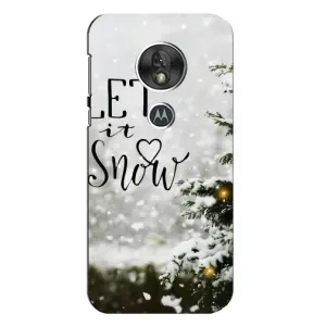 Новогодние, Праздничные Чехлы для Motorola MOTO G7 Play - 2024 год (Let it snow)