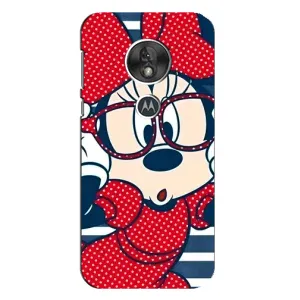 Эксклюзивный чехол для Motorola MOTO G7 Play (AlphaPrint - Мультяшные) (Маус в очках)