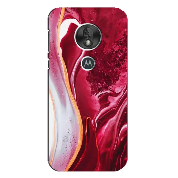 Чехол с принтом «Мрамор красный» для Motorola MOTO G7 Play