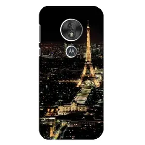 Чехол Эйфелева Башня для Motorola MOTO G7 Play - (AlphaPrint) (Ночной Париж)