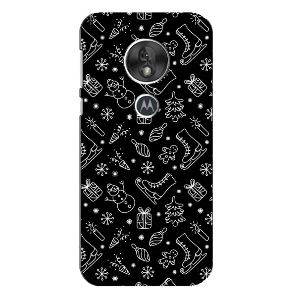 Чехол с принтом «Новогодний фон» для Motorola MOTO G7 Play