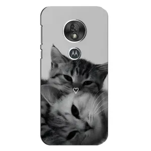 Чехол с рисунком кот на Motorola MOTO G7 Play (Пара котов)