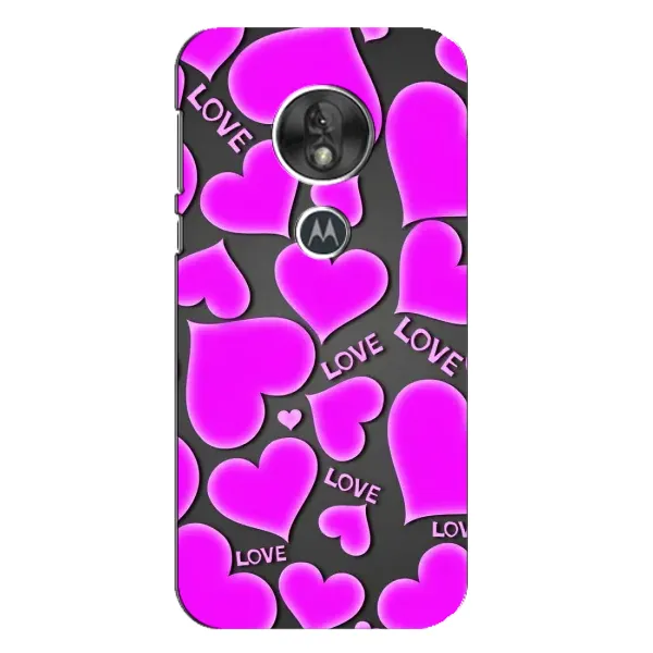 Чехол с принтом «Pink hearts» для Motorola MOTO G7 Play Чехол с принтом «Pink hearts» для Motorola MOTO G7 Play