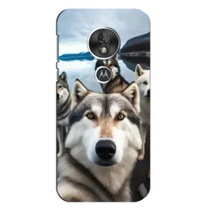 Чехол с Хаски для Motorola Moto G7 Play - (AlphaPrint) (Селфи ХАски)