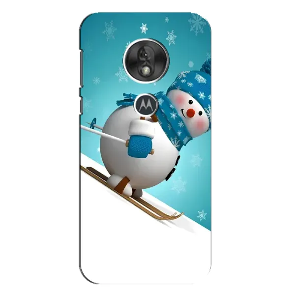 Чехол с принтом «Снеговик на лыжах» для Motorola MOTO G7 Play Чехол с принтом «Снеговик на лыжах» для Motorola MOTO G7 Play