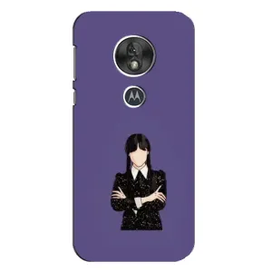 Чехлы Венсдей на Motorola MOTO G7 Play Уэнсдей (AlphaPrint) (Уэнздей в черном)