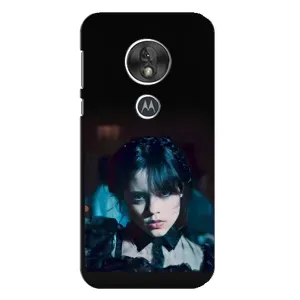 Чехлы Венсдей на Motorola MOTO G7 Play Уэнсдей (AlphaPrint) (взгляд Уэнздей)