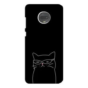 Чохол з малюнком кіт на Motorola MOTO G7 Plus (Байдужий кіт)
