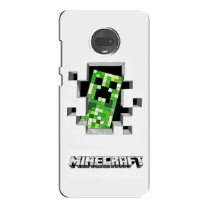 Чохол Майнкрафт на Motorola MOTO G7 Plus (AlphaPrint) Minecraft (кріпер Майнкрафт)