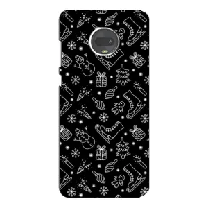 Новорічні, Святкові Чохли для Motorola MOTO G7 Plus - 2024 год (Новорічний фон)