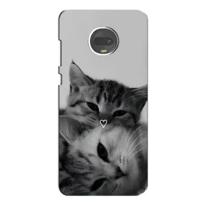 Чохол з малюнком кіт на Motorola MOTO G7 Plus (Пара котів)