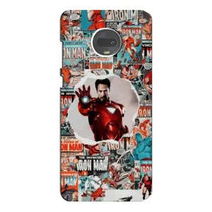 Чехлы с героями Марвел Motorola MOTO G7 (VPrint) (Айронмен)
