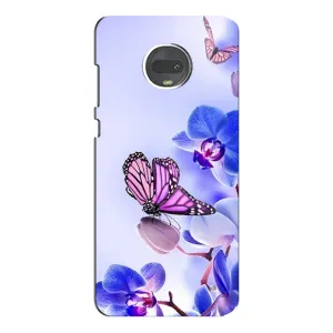 Чохли з квітами для Motorola MOTO G7 (VPrint) (Метелик на квітах)