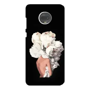 Чехлы (ART) Цветы на Motorola MOTO G7 (VPrint) (Білі квіти)