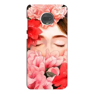 Чехлы (ART) Цветы на Motorola MOTO G7 (VPrint) (Очі в квітах)
