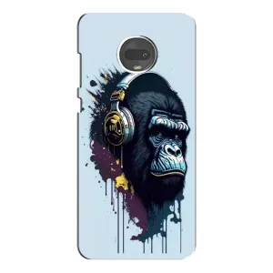 Чохол з Мавпами Motorola MOTO G7 - (AlphaPrint) (Горила в навушниках)