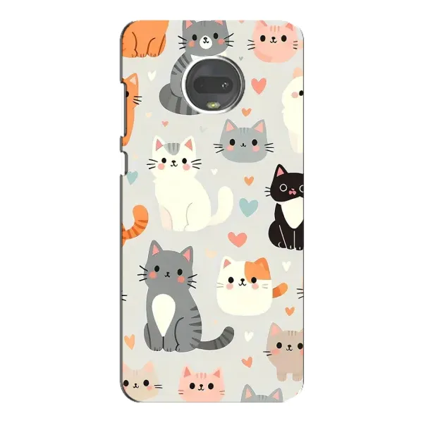 Чохол з принтом «Колаж котів» для Motorola MOTO G7