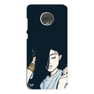 Чохол з друком для Motorola MOTO G7 - (Мода) (AlphaPrint) (Гарна дівчина)