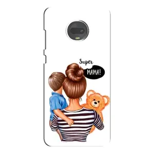 Чохол з друком для Motorola MOTO G7 - (Мама з дитинкою) (AlphaPrint) (Мама з синочком)