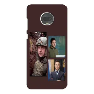 Чехол для Motorola MOTO G7 (AlphaPrint - с принтом Зеленского) (Президент)