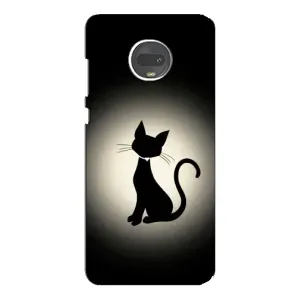 Чохол з принтом для Motorola MOTO G7 (AlphaPrint) Модні коти (Силует котика)