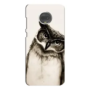 Чохол з пташками на Motorola MOTO G7 (VPrint) (Сова)