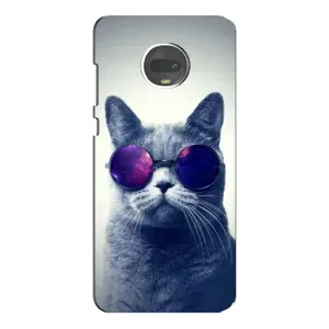 Чохол з принтом для Motorola MOTO G7 (AlphaPrint) Модні коти (Стильний кіт)