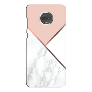 Мраморный чехол на Motorola MOTO G7 (VPrint) (Тройной мрамор)