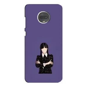 Чохли Венсдей на Motorola MOTO G7 Уенсдей (AlphaPrint) (Венздей у чорному)