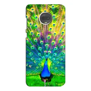 Чохол з пташками на Motorola MOTO G7 (VPrint) (Яскравий Павлин)