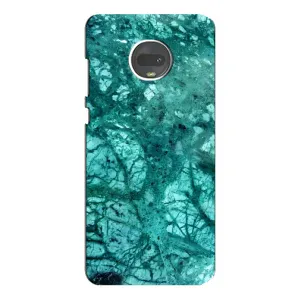 Мраморный чехол на Motorola MOTO G7 (VPrint) (Зеленый мрамор)