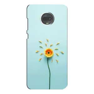 Чохли з квітами для Motorola MOTO G7 (VPrint) (Жовта квітка)