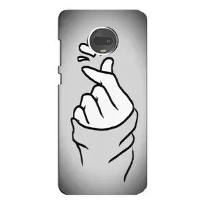 Чехол с принтом для Motorola MOTO G7 (AlphaPrint - Знак сердечка) (Значок Love)