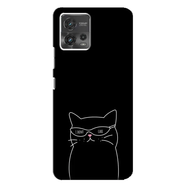 Чохол з принтом «Байдужий кіт» для Motorola MOTO G72