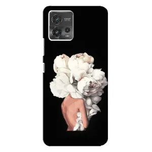 Чехлы (ART) Цветы на Motorola MOTO G72 (VPrint) (Білі квіти)