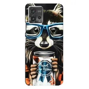 Чохол з принтом для Моторола MOTO G72 - (Прикольні) (AlphaPrint) (Єнот з банкою)