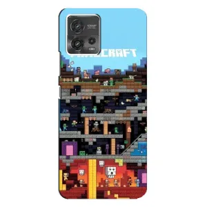 Чохол Майнкрафт на Motorola MOTO G72 (AlphaPrint) Minecraft (фон Minecraft)