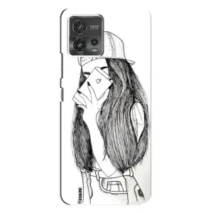 Чохол з друком для Motorola MOTO G72 - (Мода) (AlphaPrint) (Фото дівчини)