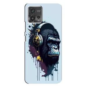 Чохол з Мавпами Motorola MOTO G72 - (AlphaPrint) (Горила в навушниках)