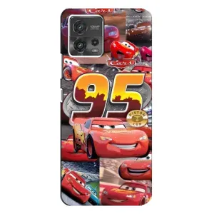 Силіконовий чохол Маквін для Motorola MOTO G72 (Колаж Блискавка Маквін)