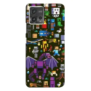 Чохол Майнкрафт на Motorola MOTO G72 (AlphaPrint) Minecraft (Колаж Майнкрафт)