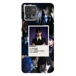 Чохли Венсдей на Motorola MOTO G72 Уенсдей (AlphaPrint) (колаж Венздей)