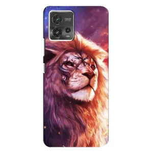 Чохол з картинкою ЛЕВ для Motorola MOTO G72 (VPrint) (Красочний Лев)