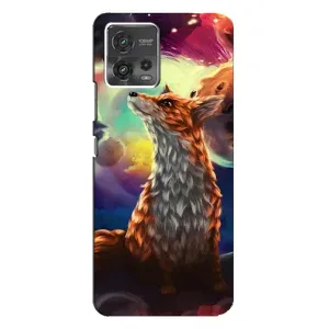 Чохли з картинкою Лисичка для Motorola MOTO G72 (VPrint) (Лисичка в космосі)